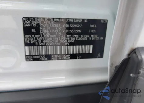 2023 Toyota Rav4 Xle from USA, damaged, VIN 2T3W1RFV5PW252993